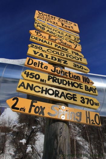 signpost alaska, milepost, brad josephs