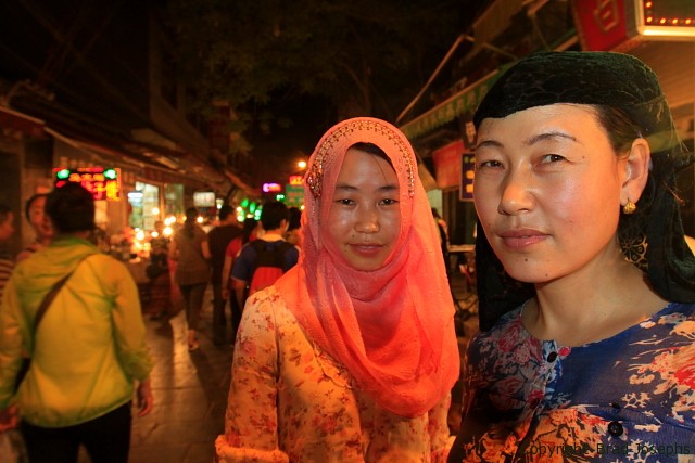 image of muslim quarter, xian, shaanxi